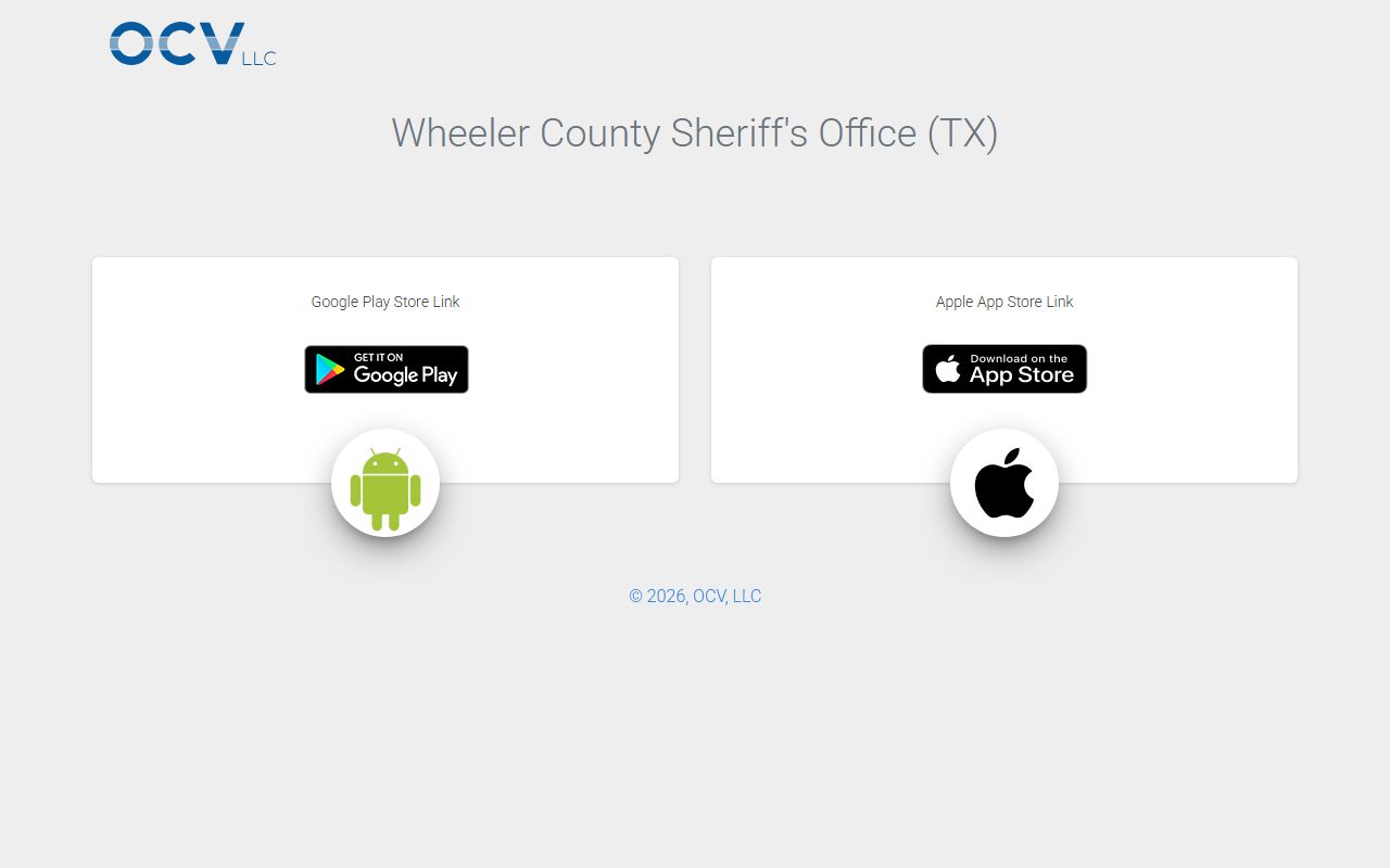 Wheeler County Sheriff TX app page for jail roster and inmate lookup access